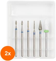 Luxorise Srl Set 2 x 6 Capete Freza Unghii Luxorise 01 (TOT-2xTBY-L2517)