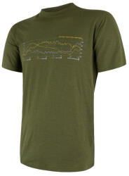 Sensor Merino Wool Active PT Track (short sleeve) férfi póló L / sötétzöld