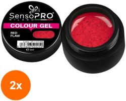 SensoPRO Set 2 x Gel Uv Colorat Red Flaw 5 ml, SensoPRO Milano (TOT-2xTBY-S0284)