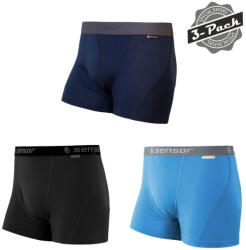 Sensor MERINO ACTIVE 3-PACK férfi alsónadrág XXL / fekete/kék