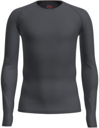 Icebreaker M Mer 260 Zoneknit Seamless LS Crewe férfi funkcionális póló XL / fekete/szürke