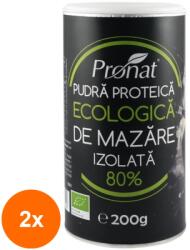Pronat Set 2 x Pudra Proteica BIO de Mazare, Izolata, 200 g, Pronat (ORP-2xPRN200212)