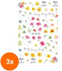 SensoPRO Set 3 x Abtibild Unghii SensoPRO Milano, Daisy Love Xf3333 (TOT-3xTBY-S2145)