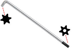 BGS technic Torxkulcs "L" alakú extra hosszú T20 torx-lyukas torx - BGS (9-794-T20)