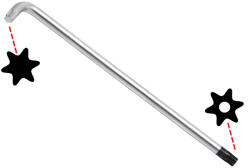 BGS technic Torxkulcs "L" alakú extra hosszú T45 torx-lyukas torx - BGS (9-794-T45)