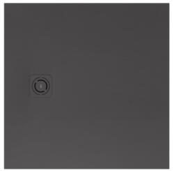 Roca Terra-N Stonex zuhanytálca 80x80 cm csúszásgátló felülettel és lefolyóval, onyx APA0132032001640 (APA0132032001640)