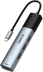 Mokin USB-C PD 3.0 5in1 HUB 100W (ezüst) (MOUC6005) - mione