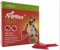 Fiprex Duo picături soluție antiparazitară pentru câini (S | Pentru câini între 2-10 kg | 1 pipetă)