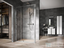 RAVAK NEXTY NDOP2+NPSS 100x90 cm-es nyílóajtós zuhanykabin fix oldalfallal, króm/transparent 03OA0C00Z1SET100NPSS90 (03OA0C00Z1SET100NPSS90)