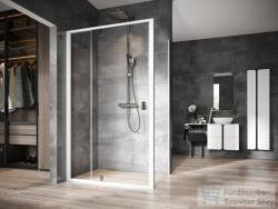 RAVAK NEXTY NDOP2+NPSS 110x90 cm-es nyílóajtós zuhanykabin fix oldalfallal, fehér/króm/transparent 03OD0100Z1SET110NPSS90 (03OD0100Z1SET110NPSS90)
