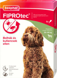 Beaphar FIPROtec spot-on pentru câini (6 pipete x 2.68 ml) (L: Până la 20-40 kg)