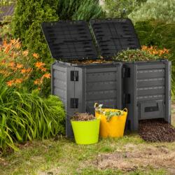 Prosperplast Compostor de grădină - Compogreen 800 l, negru Compostator