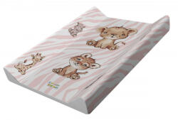  Babastar puha 2 ékes pelenkázó lap 50*70 cm - rózsaszín szafari - babastar