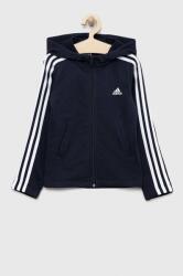 Adidas gyerek felső G 3S FZ sötétkék, nyomott mintás, kapucnis - sötétkék 164