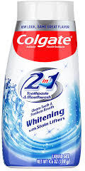 Colgate Whitening 2 v 1 fogfehérítős fogkrém/ szajviz 100ml