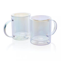 XD Collection Deluxe duplafalú üveg bögre prizma hatású felülettel (P433.110)