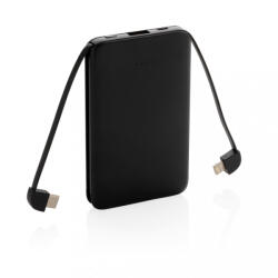 XD Collection 5000 mAh zsebben hordható powerbank beépített kábellel (P322.081)