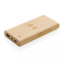 XD Collection FSC bambusz 8000 mAh 5W-os vezeték nélküli töltős powerbank (P322.359)