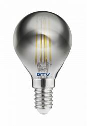 GTV LD-G45FP4-18 Dekoratív LED fényforrás, FILAMENT, szürke, G45, 1800K, E14, 4, 0W, 200lm, AC220-240V, 360° (LD-G45FP4-18)