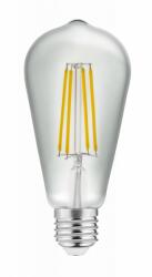 GTV LD-ST64FL4-30 LED lámpa, FILAMENT, ST64, 3000K, E27, 6W, 600Im, AC220-240V/ 50-60Hz, RA>80, 360° (LD-ST64FL4-30)