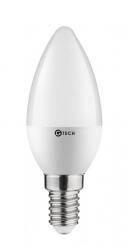 GTV GT-SMGC30B-60 G-TECH LED fényforrás, A-G, C30, SMD2835, 3000K, E14, 6, 0W, AC220-240V, 160°, 520lm, 52mA (GT-SMGC30B-60)