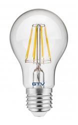 GTV LD-A60FLE8-40 LED FÉNYFORRÁS, FILAMENT, A-G, A60, 4000K, E27, 8, 0W, AC220-240V, 360°, 880lm, 70mA (LD-A60FLE8-40)
