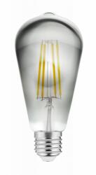 GTV LD-ST64FPE6-30 LED FÉNYFORRÁS, FILAMENT GREY, A-G, ST64, 2700K, E27, 6, 0W, AC220-240V, 360°, 500lm, 52mA (LD-ST64FPE6-30)