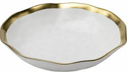 Kare Design KARE Bell Porcelán Mélytányér Fehér-Arany 20 cm (KHM-54948)