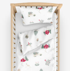 Goldea karácsonyi gyermek pamut ágyneműhuzat kiságyba - tradicionális karácsonyi 90 x 130 és 40 x 60 cm