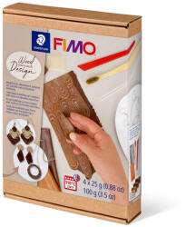 FIMO Soft süthető gyurma készlet - 4 x 25 g, fahatású