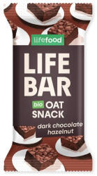 Lifefood Lifebar Oat Snack ciocolata cu alune BIO 40 g Aromă: alună (2002)