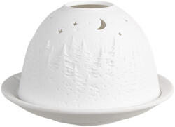 Clayre & Eef Candela portelan alb Forest 12x8 cm (6CE1817)