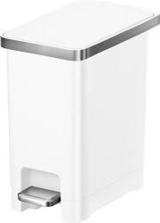 EKO-Europe Кош за отпадъци EKO HANA SLIM с педал (10 л) - бял (EKO 637710 - White)