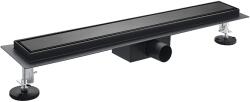 Rigoleinox Rigola dus Negru Mat cu gratar Plat, integral din inox, lungime 40cm