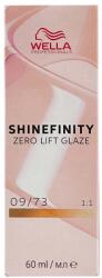 Wella Shinefinity Zero Lift Glaze 60 ml vopsea demi-permanentă 09/73 Very Light Blonde Brown Gold