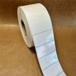  50x25mm PP Gloss White műanyag címke 2500 db/40gy