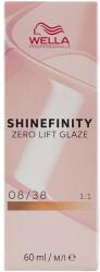 Wella Shinefinity Zero Lift Glaze 60 ml vopsea demi-permanentă 08/38 Light Blonde Gold Pearl