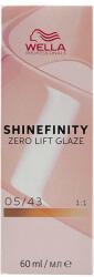 Wella Shinefinity Zero Lift Glaze 60 ml vopsea demi-permanentă 05/43 Light Brown Red Gold