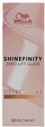 Wella Shinefinity Zero Lift Glaze 60 ml vopsea demi-permanentă 05/37 Light Brown Gold Brown