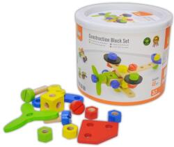 Viga Toys kombinálható építő lapok dobozban - 48db-os (3864)