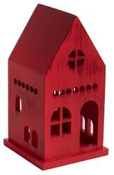 Fa templom dekoráció - piros - 12x6, 5 cm (Q060899PIROS)