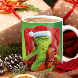 Deconline Customs Grincses karácsonyi bögre "Grinch és Max (DO129170-Ceramic-Mug)
