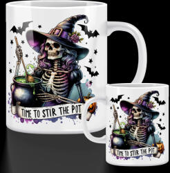 Deconline Customs Halloween mintás bögre "Time to. . . " 330 ml (DO126178-15-CERAMIC-MUG)
