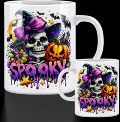 Deconline Customs Halloween mintás bögre "Spooky csontváz" 330 ml (DO126178-13-CERAMIC-MUG)