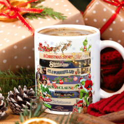 Deconline Customs HD mintás karácsonyi bögre "Movie Classics" Kerámia (DO129167-CERAMIC-MUG)