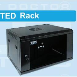 TED Electric Rack 9U cu geam 600 x 600 x 500 mm wall mount Ted Electric TED004970 (TED004970 / rack M.6609) - vonmag