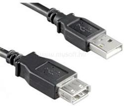 Goobay USB-A 2.0 -> USB-A 2.0 M/F adatkábel hosszabbító 0.3m fekete (GOOBAY_68622) (GOOBAY_68622)