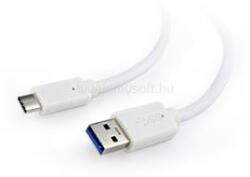 Gembird USB-A 3.0 -> USB-C 3.2 Gen1 M/M adatkábel 0.5m fehér (CCP-USB3-AMCM-W-0.5M) (CCP-USB3-AMCM-W-0.5M)