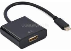 Gembird USB-C -> HDMI 1.4 M/F adapter 0.15m fekete (A-CM-HDMIF-03) (A-CM-HDMIF-03)