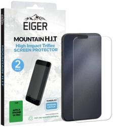 Eiger Folie protectie Eiger Clear Triflex H. I. T pentru iPhone 16 Pro Clear pachet de 2 buc (EGSP00979)